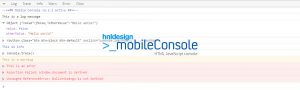 mobileConsole – JavaScript console for mobile devices
