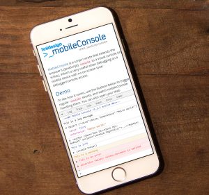 mobileConsole on iOS